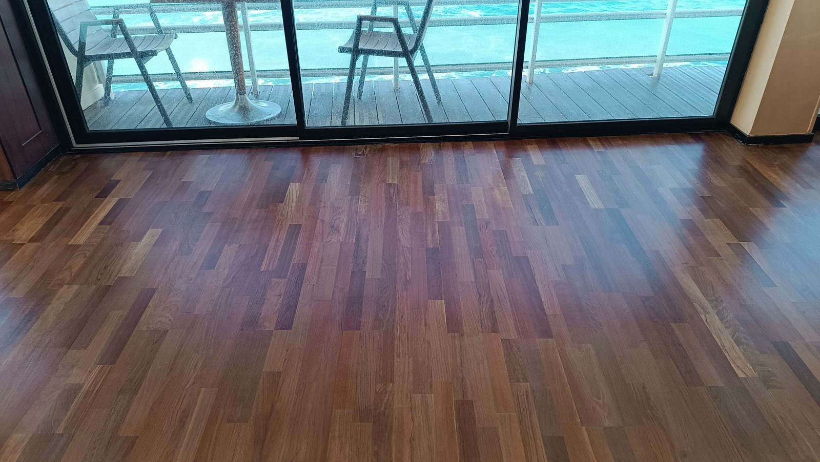 Rénovation d'un parquet contrecollé Merbeau