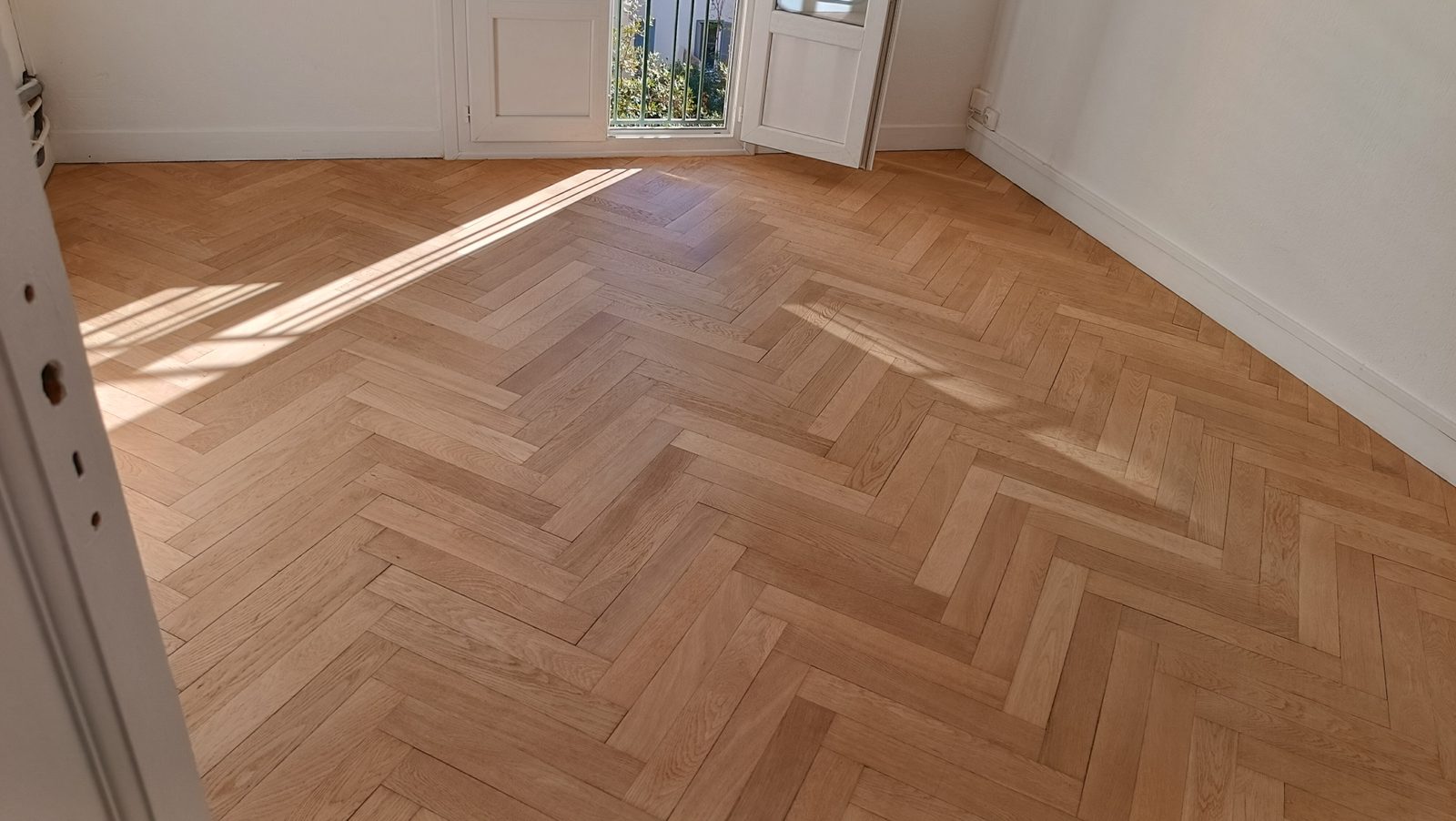 Rénovation d'un parquet en chêne massif